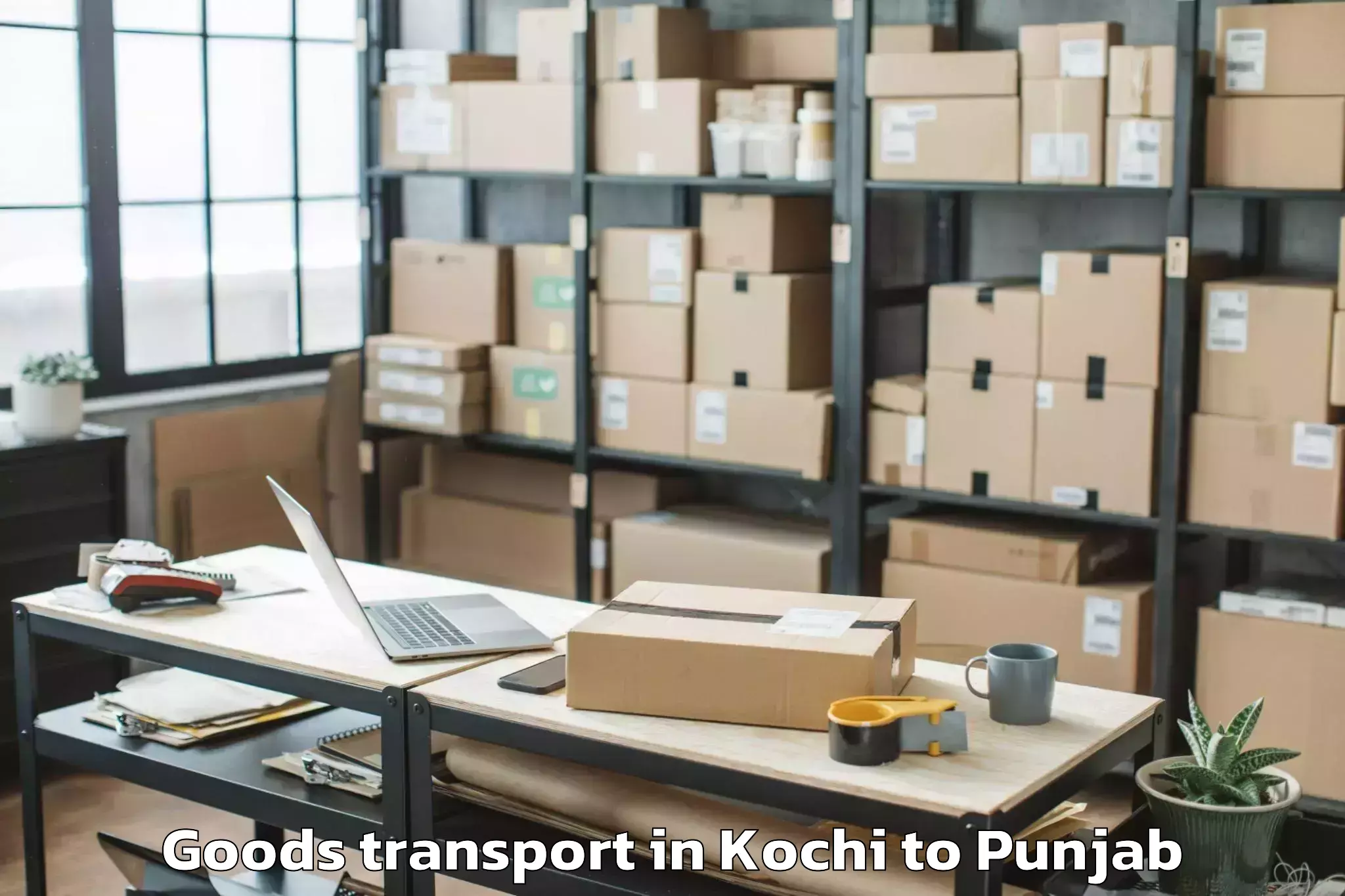 Book Kochi to Chamkaur Sahib Goods Transport Online